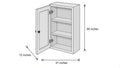 Shaker White- W2130 technical diagram