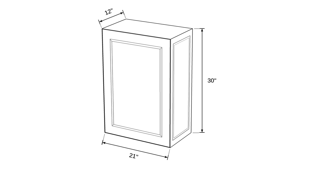 Shaker White- W2130 technical diagram