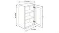 Shaker White- W2136 technical diagram