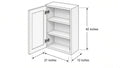 Shaker White- W2142 technical diagram