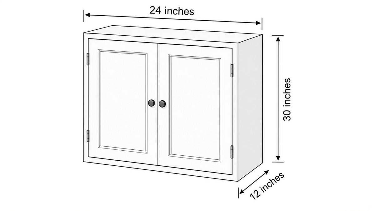 Shaker White- W2430 technical diagram