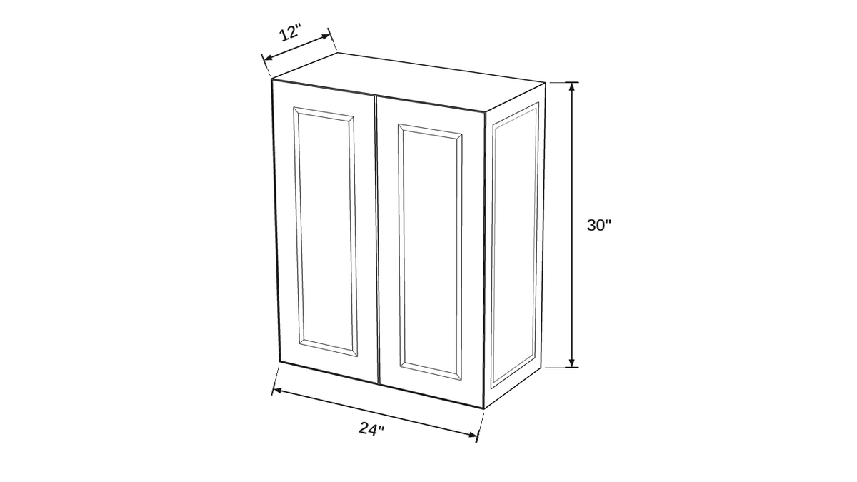 Shaker White- W2430 technical diagram