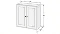 Shaker White- W2436 technical diagram