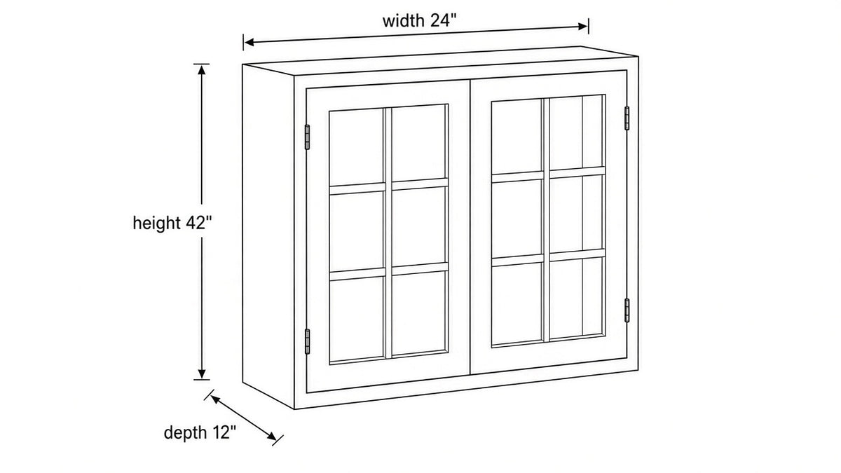 Shaker White- W2442 GD technical diagram