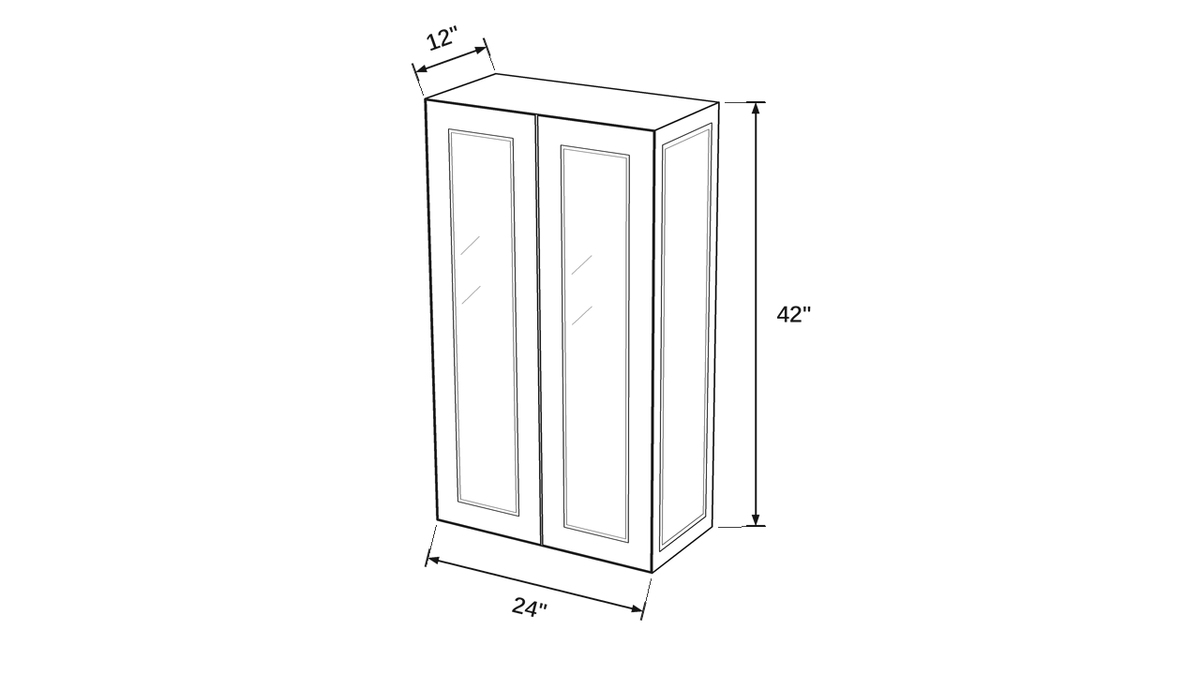 Shaker White- W2442 GD technical diagram