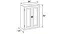 Shaker White- W2442 technical diagram