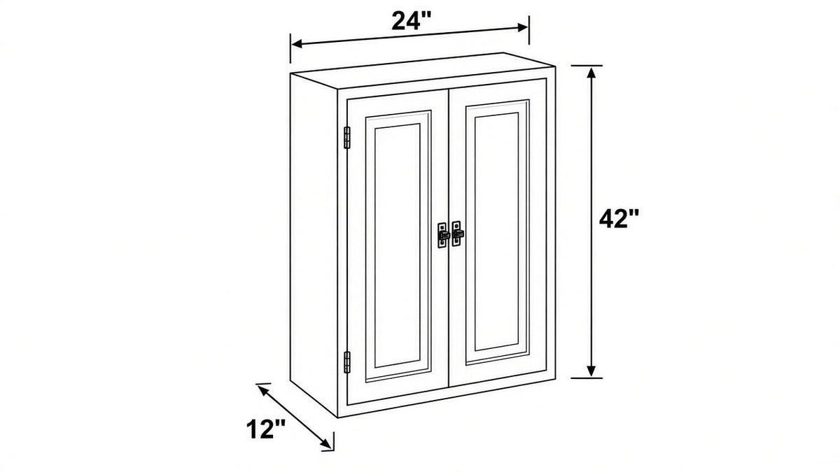 Shaker White- W2442 technical diagram