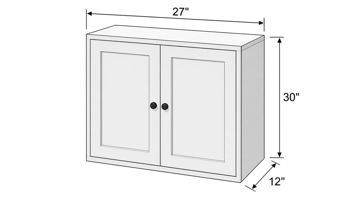 Shaker White- W2730 technical diagram