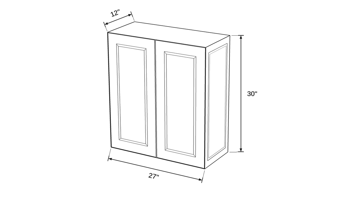 Shaker White- W2730 technical diagram