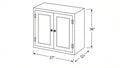 Shaker White- W2736 technical diagram