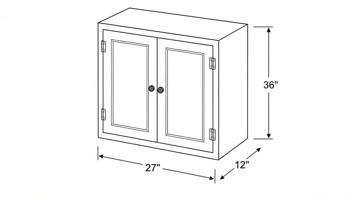 Shaker White- W2736 technical diagram
