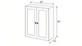 Shaker White- W2742 technical diagram