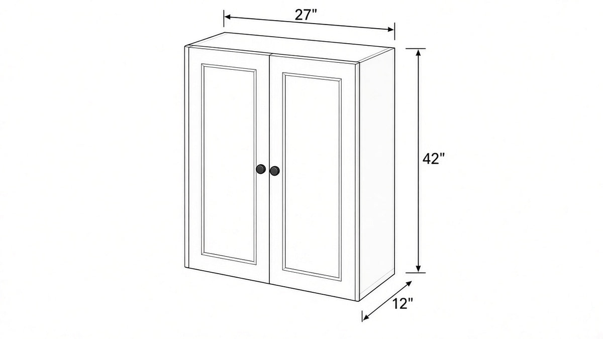 Shaker White- W2742 technical diagram