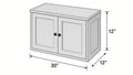 Shaker White- W3012 technical diagram
