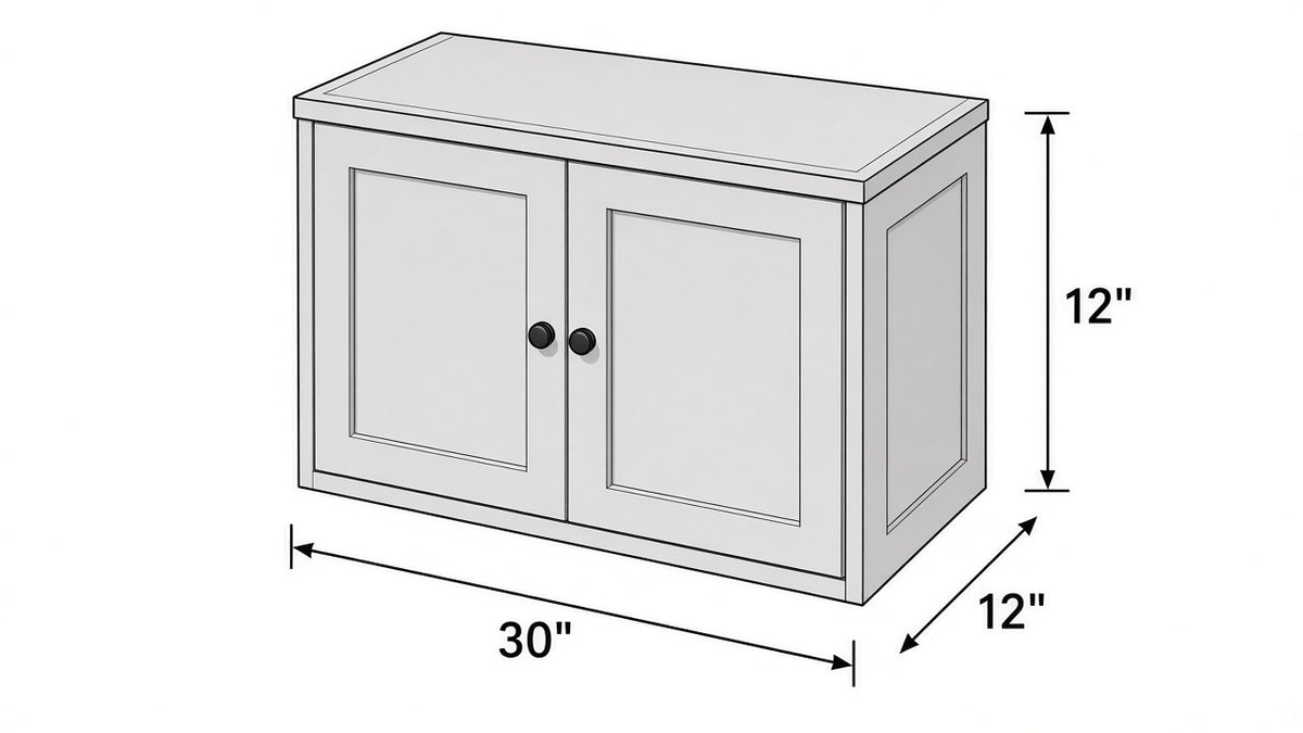 Shaker White- W3012 technical diagram