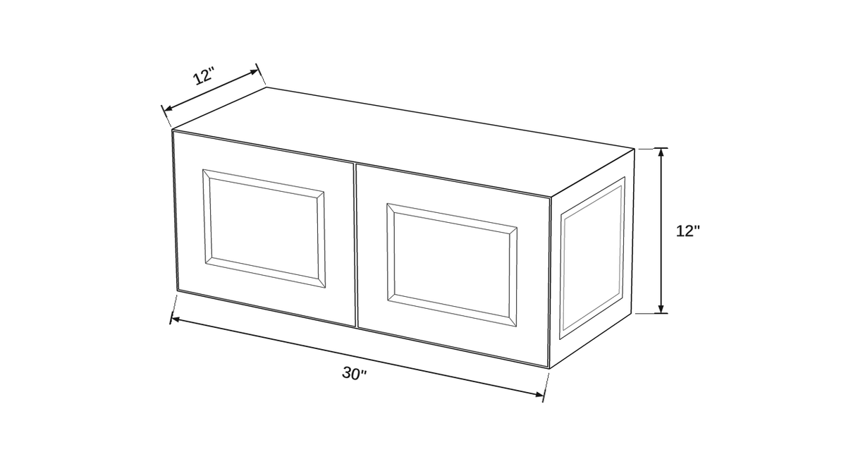Shaker White- W3012 technical diagram