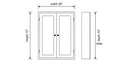 Shaker White- W3012x24 technical diagram