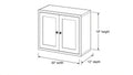 Shaker White- W3018 technical diagram