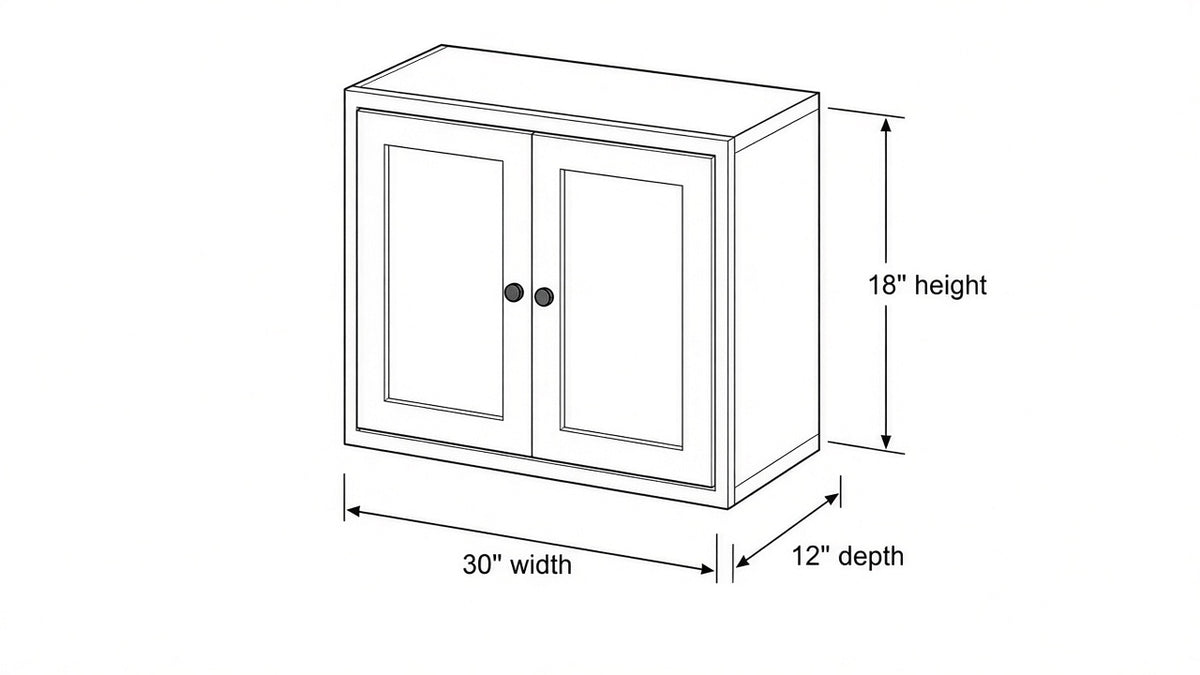 Shaker White- W3018 technical diagram