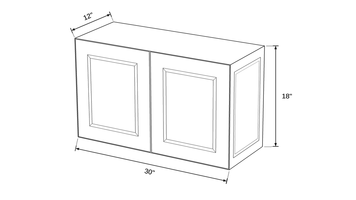 Shaker White- W3018 technical diagram