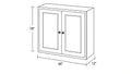 Shaker White- W3024 technical diagram