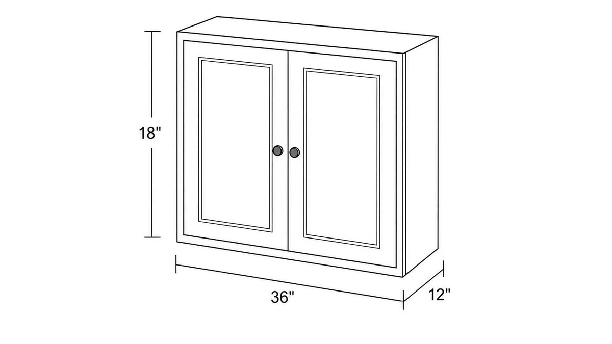 Shaker White- W3024 technical diagram