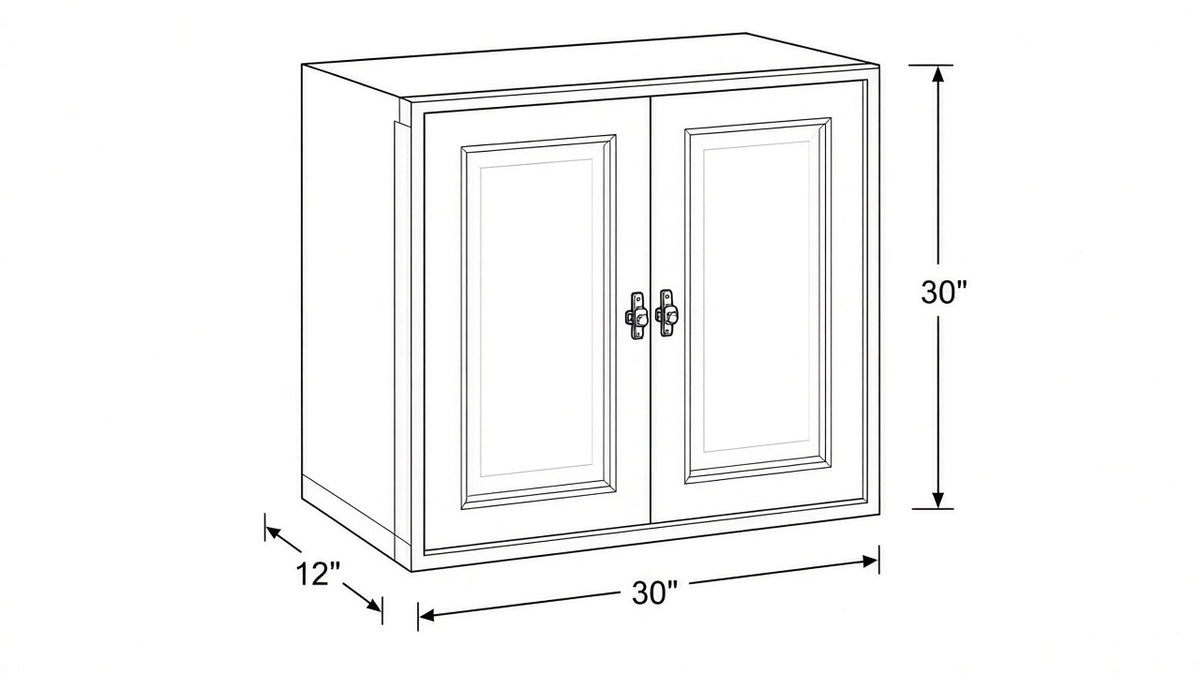 Shaker White- W3030 technical diagram
