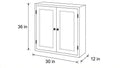Shaker White- W3036 technical diagram