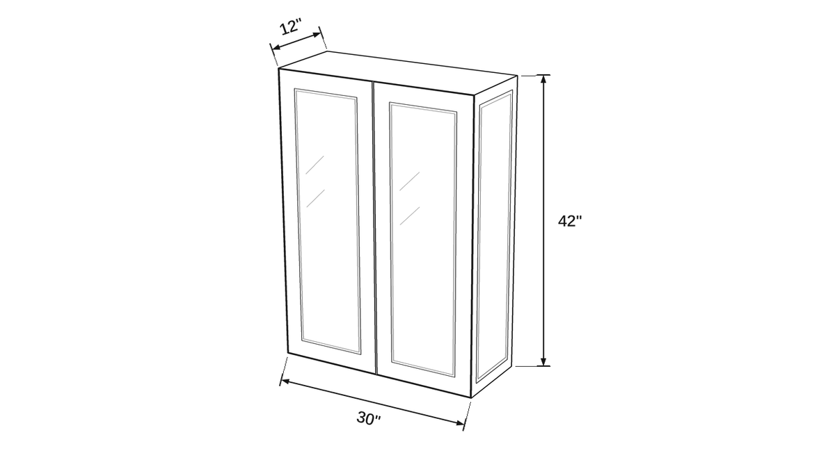 Shaker White- W3042 GD technical diagram