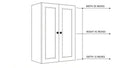 Shaker White- W3042 technical diagram