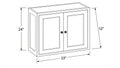 Shaker White- W3324 technical diagram