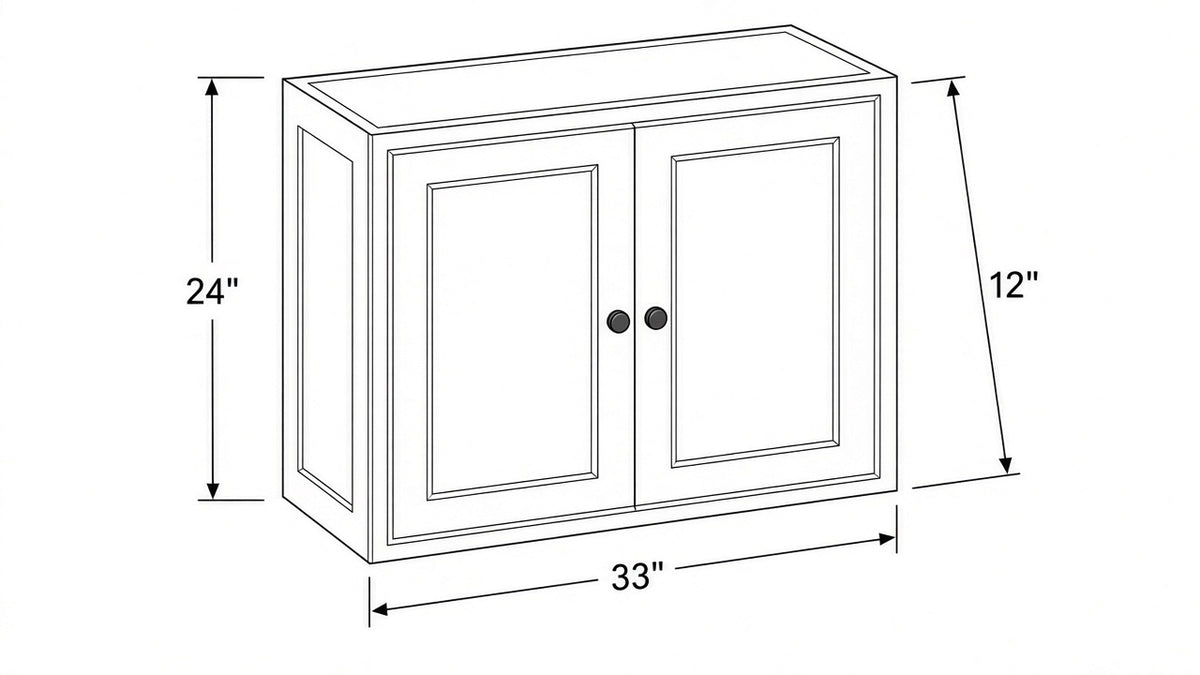 Shaker White- W3324 technical diagram