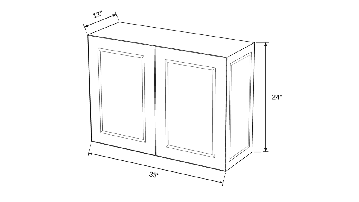 Shaker White- W3324 technical diagram
