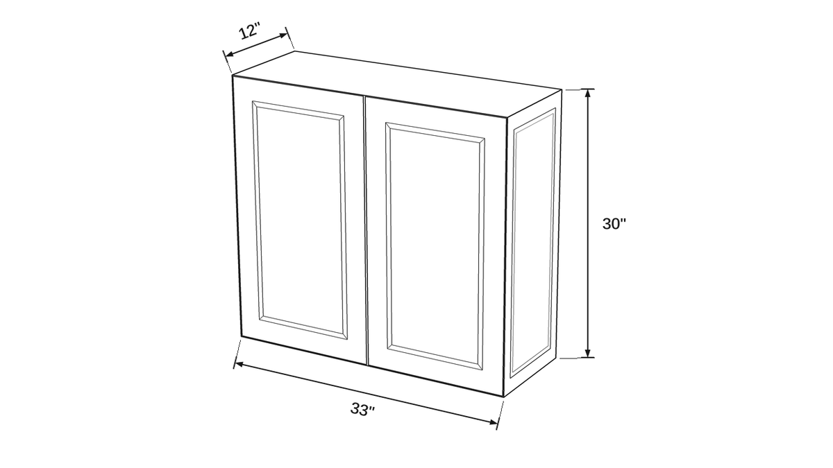 Shaker White- W3330 technical diagram
