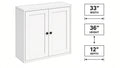 Shaker White- W3336 technical diagram