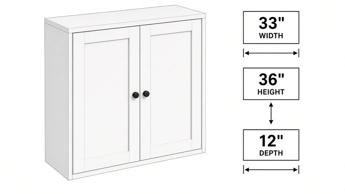 Shaker White- W3336 technical diagram