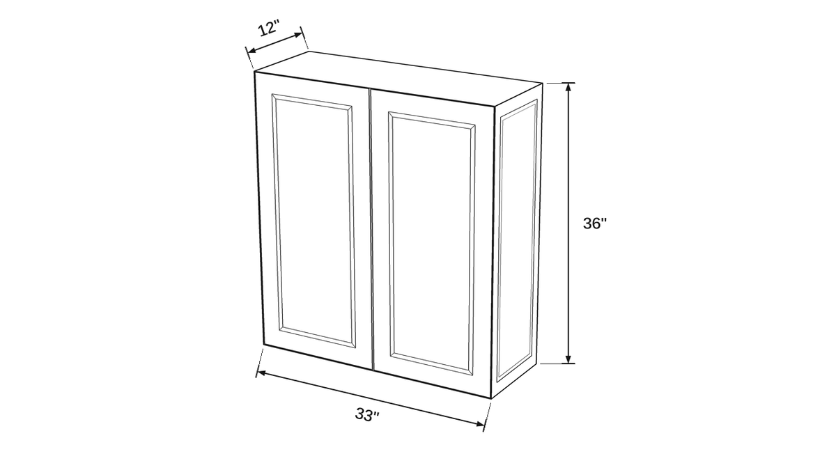 Shaker White- W3336 technical diagram