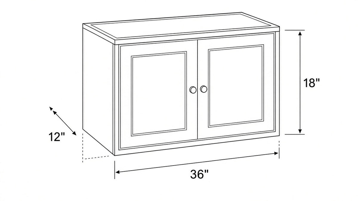 Shaker White- W3618 technical diagram
