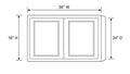 Shaker White- W3618X24 technical diagram