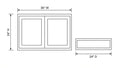 Shaker White- W3624X24 technical diagram