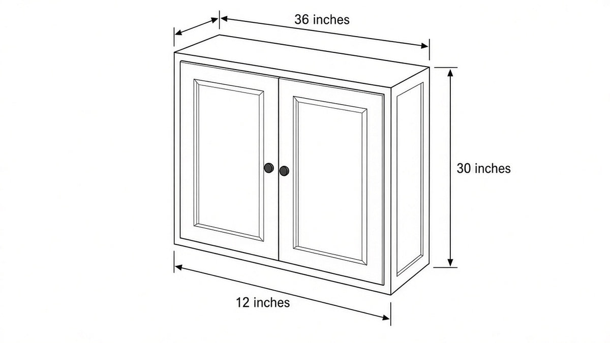 Shaker White- W3630 technical diagram