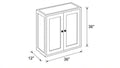 Shaker White- W3636 technical diagram