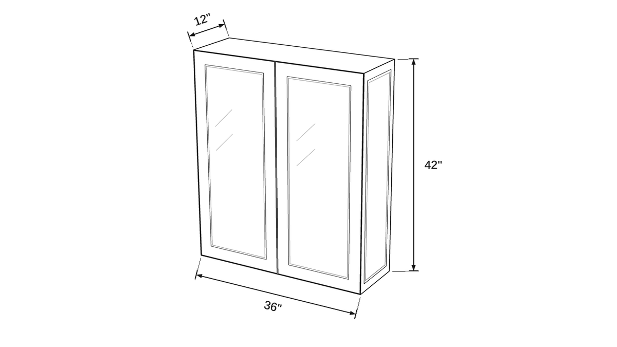 Shaker White- W3642 GD technical diagram