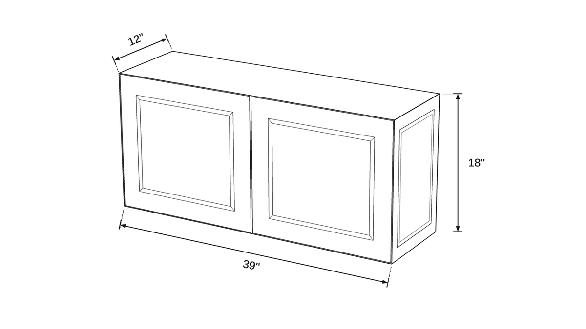 Shaker White- W3918 technical diagram