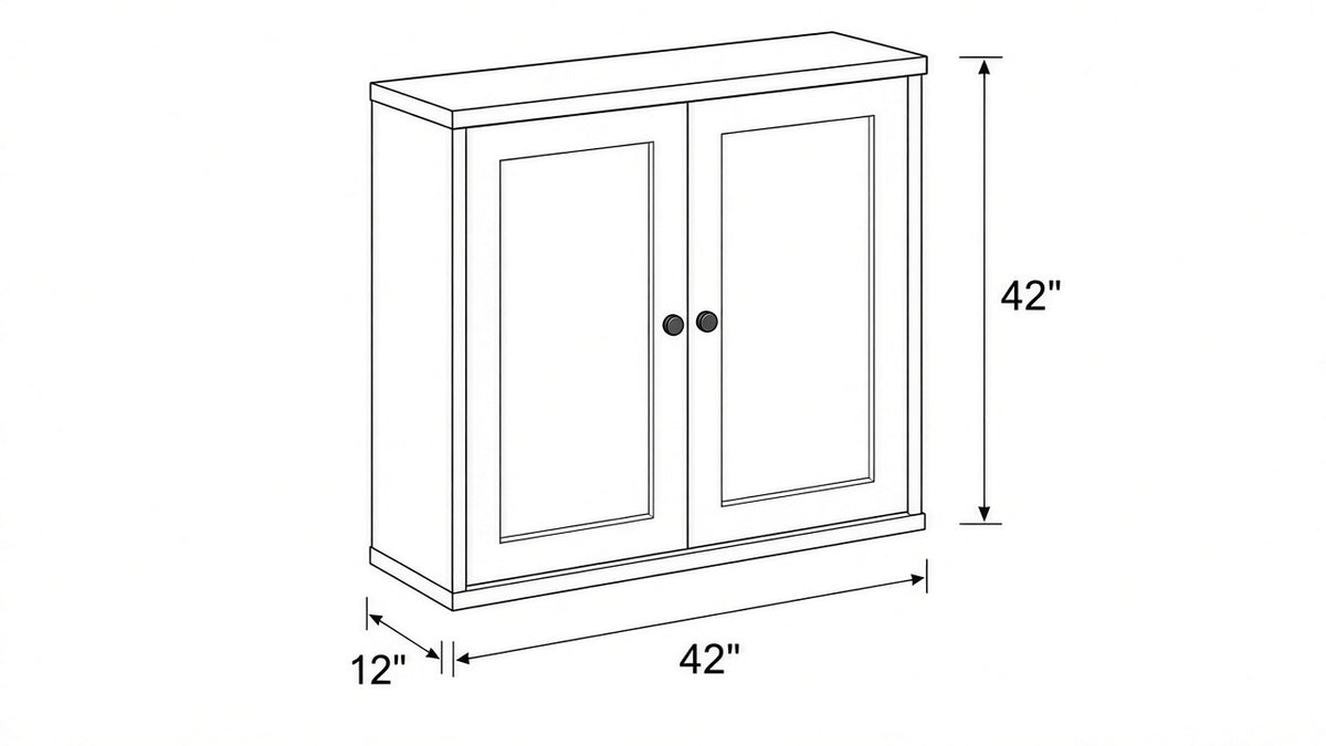 Shaker White- W4242 technical diagram