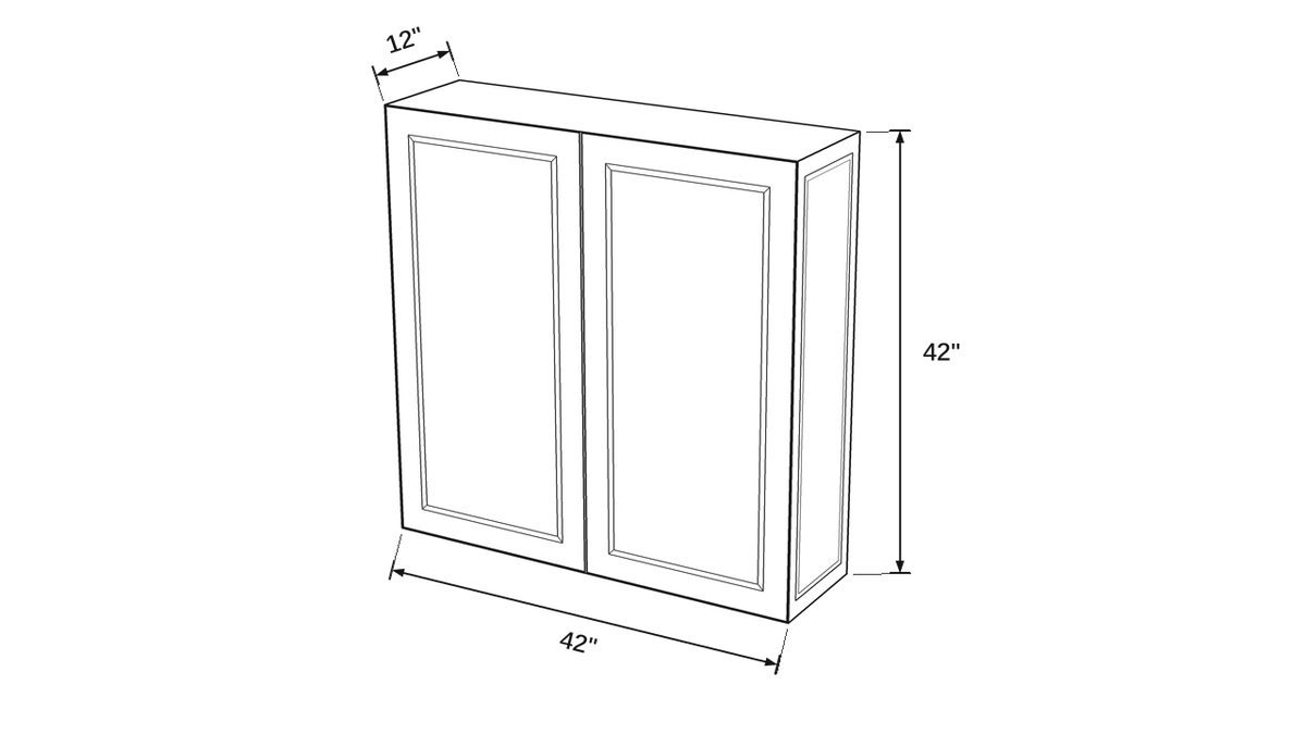 Shaker White- W4242 technical diagram