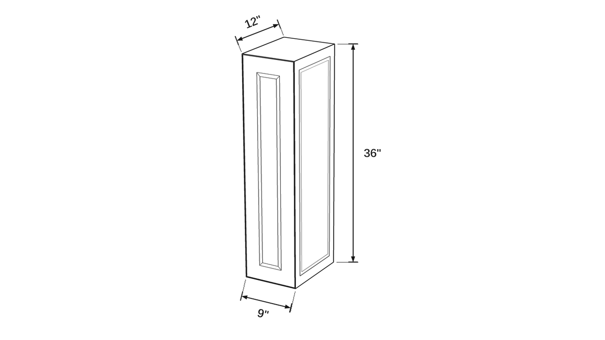Shaker White- W936 technical diagram