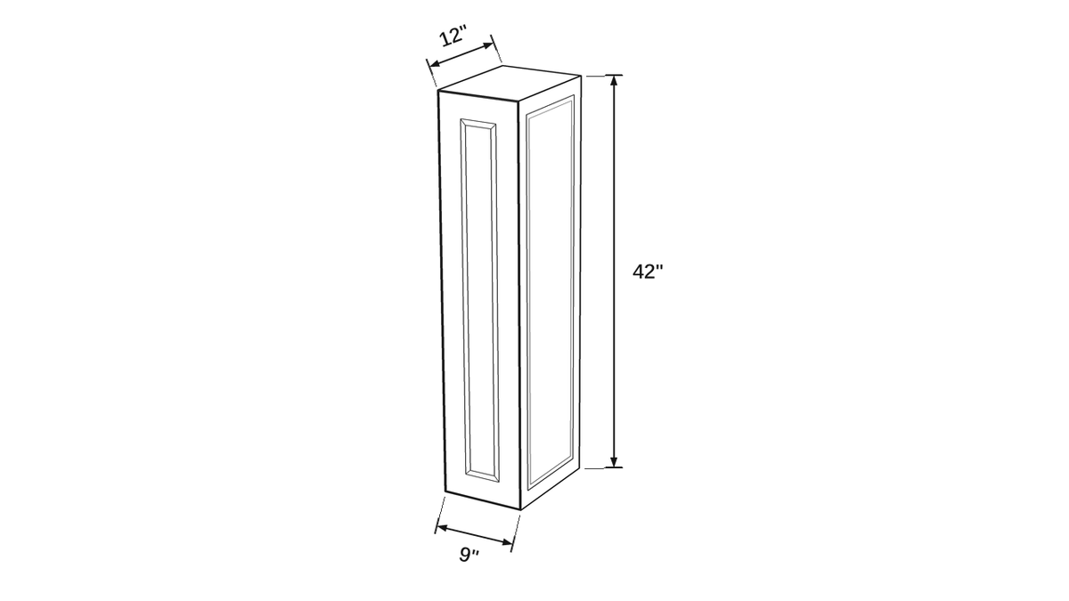 Shaker White- W942 technical diagram