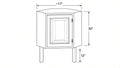 Shaker White- WDC2430 technical diagram