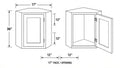 Shaker White- WDC2436 technical diagram